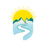 logo avec soleil et montagne