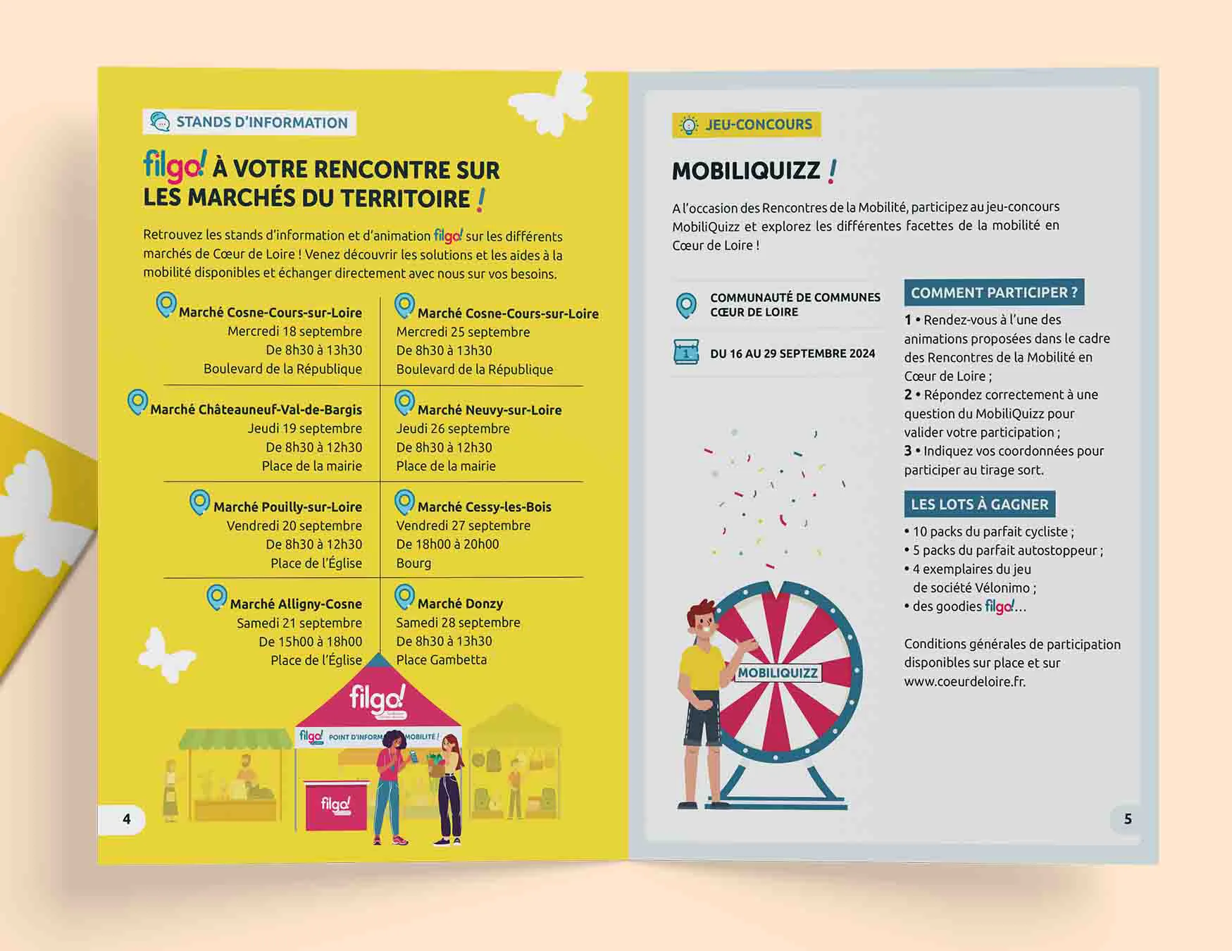 brochure pour la semaine de la mobilité en coeur de loire animé par Filgo