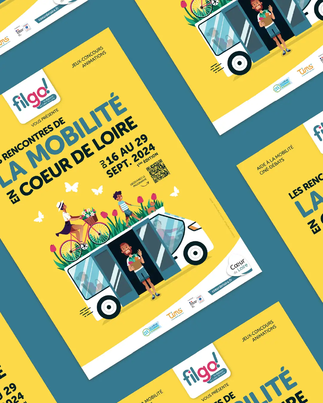 affiche de la semaine de la mobilité en coeur de loire animé par Filgo