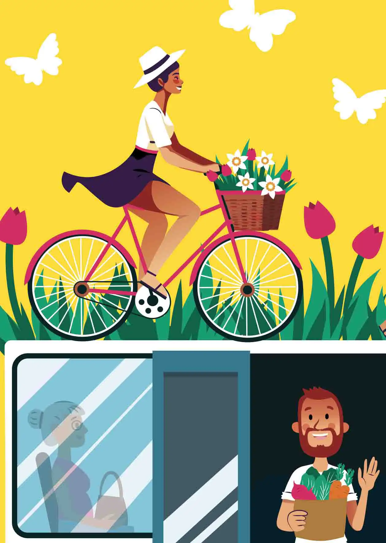 illustrations de la semaine de la mobilité en coeur de loire animé par Filgo