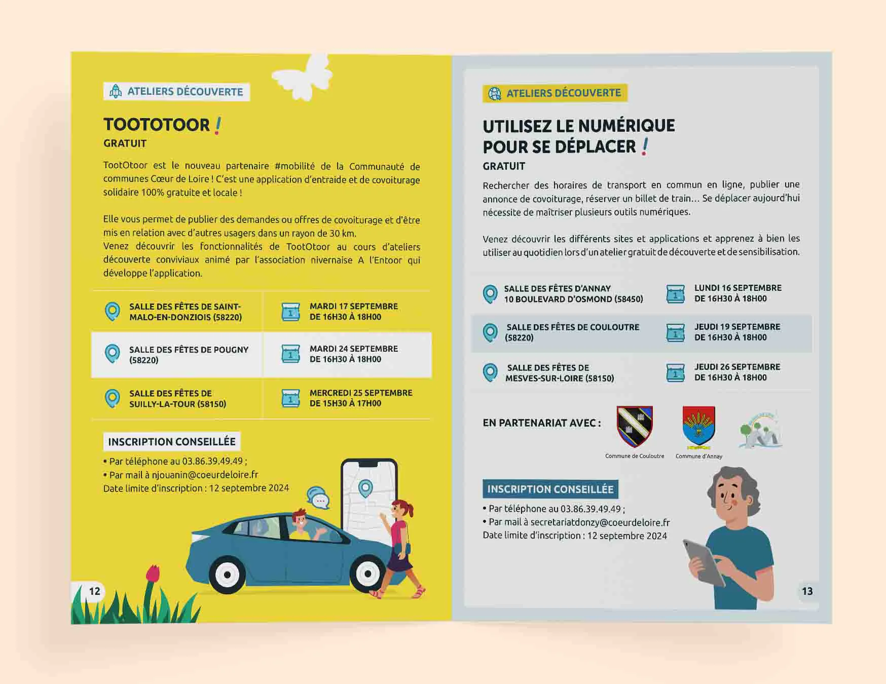 brochure pour la semaine de la mobilité en coeur de loire animé par Filgo