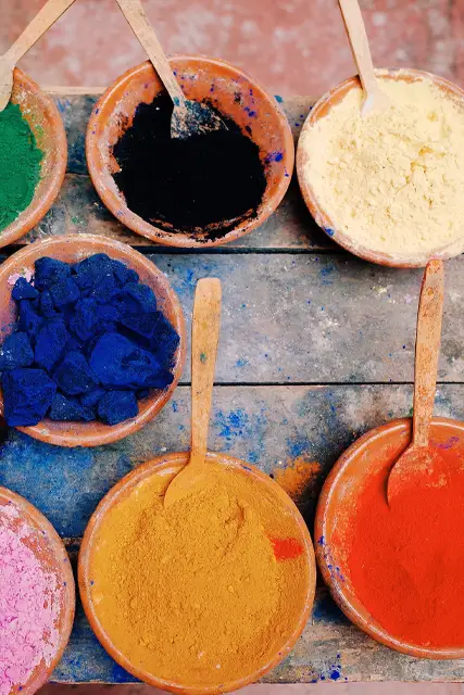 photo de pigments de couleur