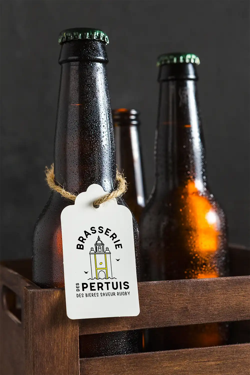étiquette de la brasserie des Pertuis de la Rochelle